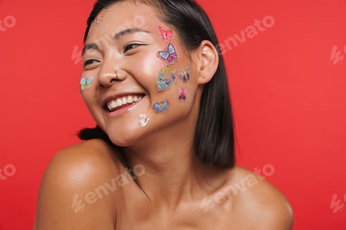 Preview: Beauty portrait of a young brunette asian woman