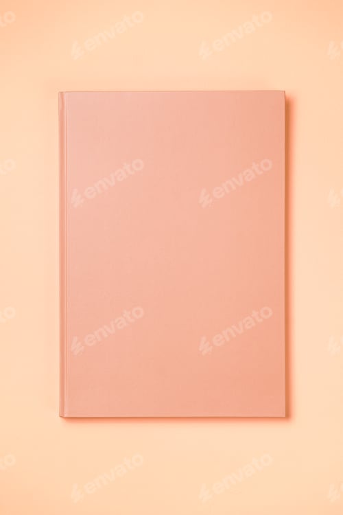 Preview: Leather notebook cover on a orange background