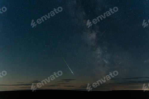 Preview: Perseid Meteor across the night sky alongside the Milky Way core from Northumberland