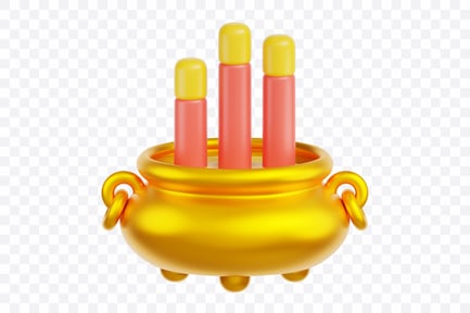 Preview: Gold Incense Pot