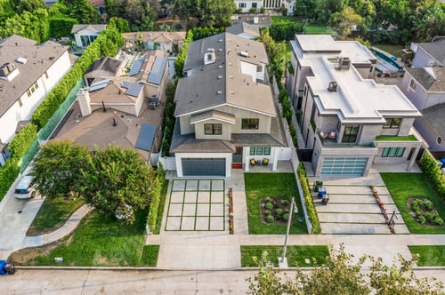 Preview: Exterior view of a contemporary new home in Los Angeles.