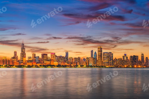 Preview: Chicago, Illinois, USA Lakefront Skyline