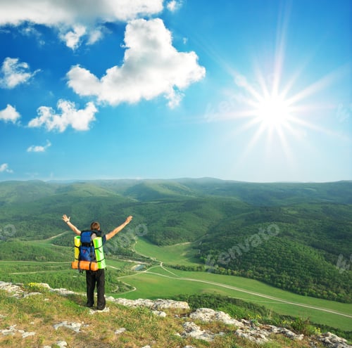 Preview: Tourist in mountain
