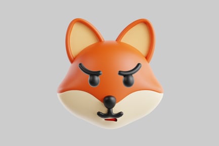 Preview: Grumpy cartoon fox face
