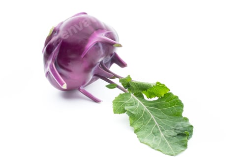 Preview: Kohlrabi root isolated on the white background