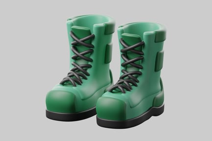 Preview: Boots with green and black accents