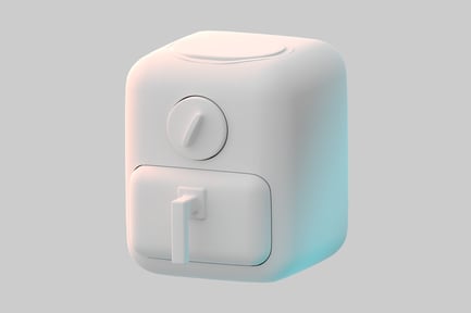 Preview: Modern white air fryer object