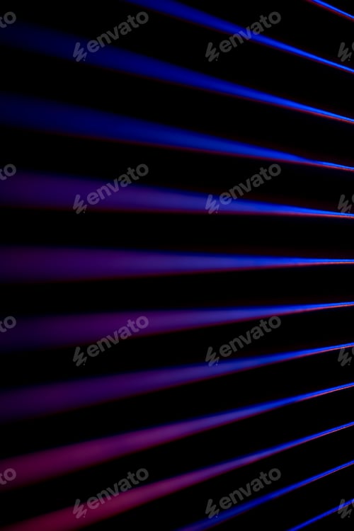 Preview: Blue beams with warm edge glow. Neon depth.