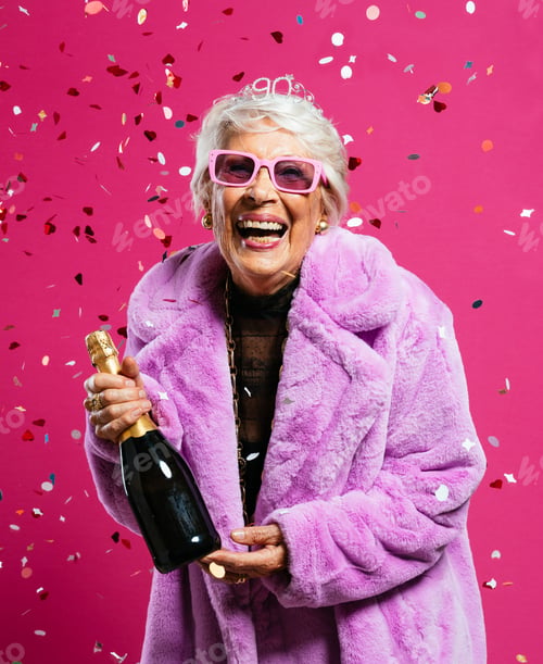 Preview: image of a beautiful and elegant old woman