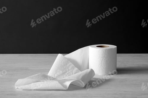 Preview: Soft toilet paper roll on light table