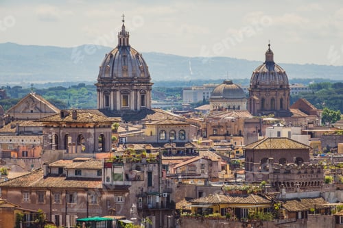 Preview: Rome skyline cityscape as see from Castle San Angelo