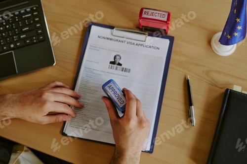 Preview: Approving Nonimmigrant Visa Application on Desk
