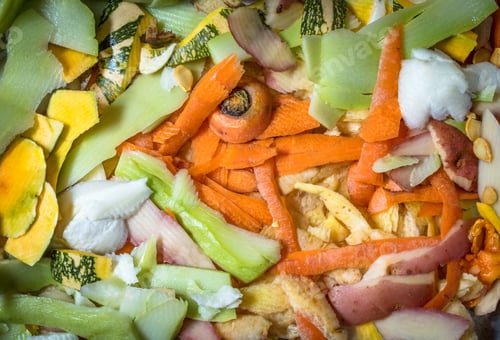 Preview: Organic waste for composting with fruit and vegetable peels.