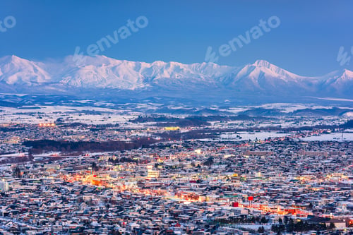 Preview: Asahikawa, Japan Winter Cityscape in Hokkaido