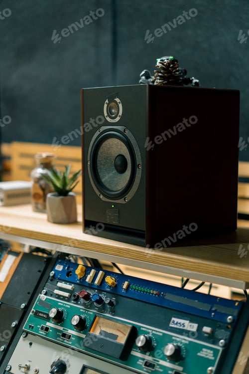 Preview: sound recording studio equalizer screen for sound engineer speaker sound recording equipment
