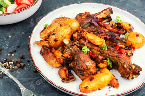 Preview: Stewed meat ribs with potatoes.