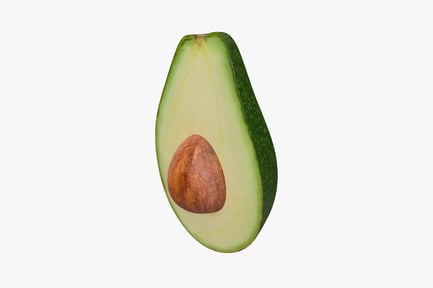 Vista previa: Medio aguacate con semillas