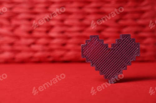 Preview: Decorative heart on color background, space for text