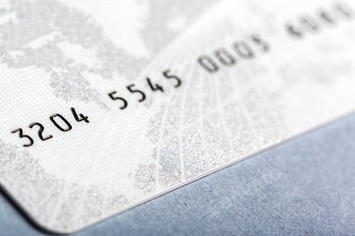 Preview: Close up view of a credit card design showing numbers and patterns