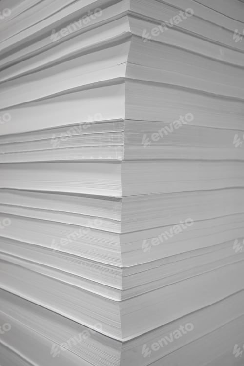 Preview: A pile of white paper