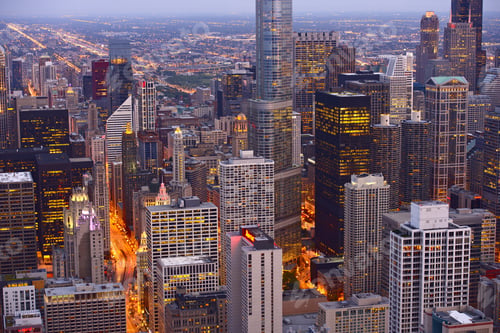 Preview: Chicago Skyline at Dusk