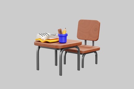 Preview: Children's desk and chair