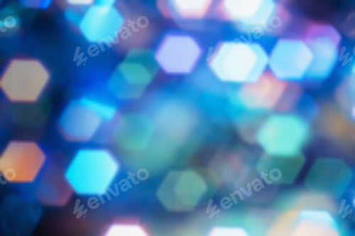 Preview: Background Abstract- Bokeh Blurry. Defocused- Festive Party. New Year- Beautiful Spark.