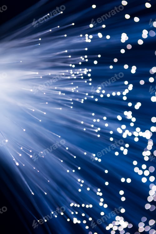 Preview: Blue fibre optic strands