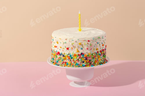 Preview: The delicious cake with candle