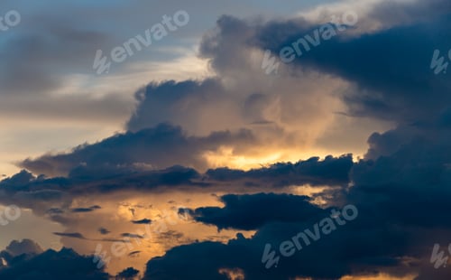 Preview: colorful dramatic sky with cloud at sunset