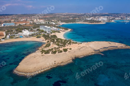 Preview: Aerial view of Makronissos Beach in Ayia Napa, Cyprus