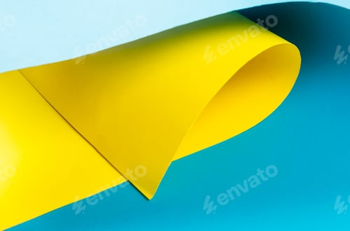 Preview: yellow and blue paper background. Colors and symbols of Ukraine.