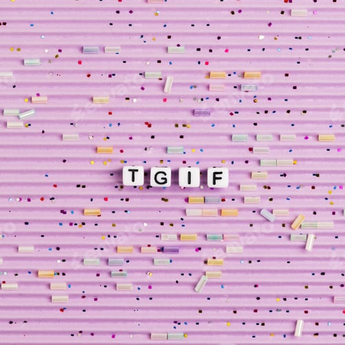 Preview: TGIF alphabet letter beads typography