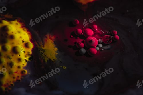 Preview: Abstract Art with Bubbles of Red and Yellow