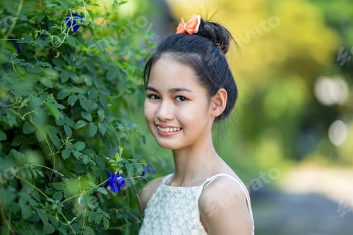 Preview: Portrait of cute teen girl.