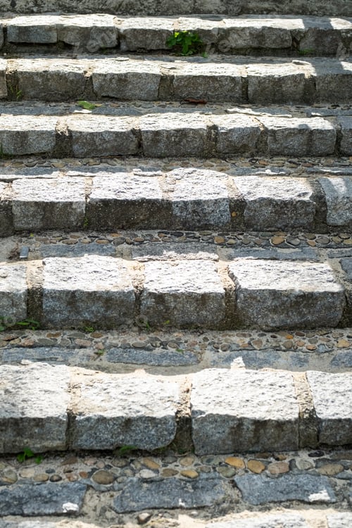 Preview: Vintage stone steps, close up