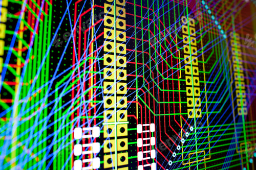 Preview: PCB electric circuit on the PC screen