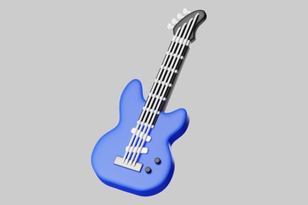 Vista previa: Diseño de guitarra eléctrica azul