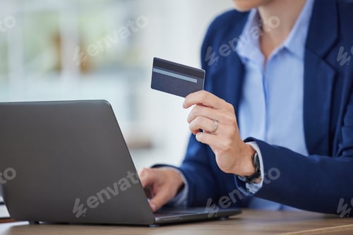 Preview: Internet banking, online shopping and paying business budget, bills and money with credit card, lap