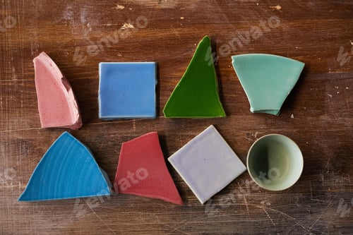 Preview: Broken pieces on table