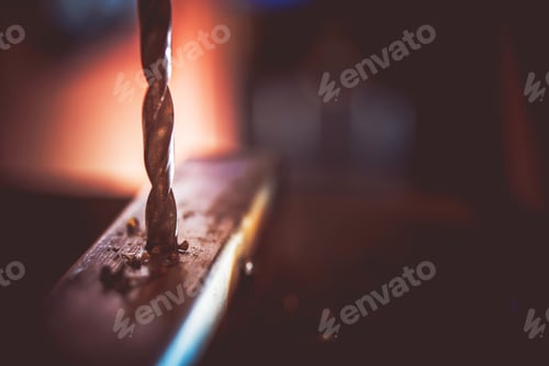 Preview: Metal Drill Closeup Photo
