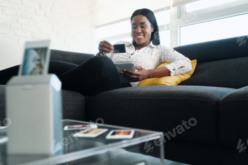 Preview: African American Woman Printing Photos