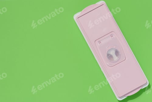 Preview: White plastic container for freezing ice or making round-shaped candies, top view