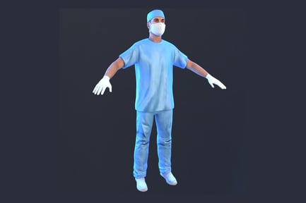 Preview: Medical Professional: Surgeon with Mask and Gloves