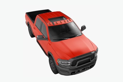 Preview: Red Crew Cab Pickup Truck