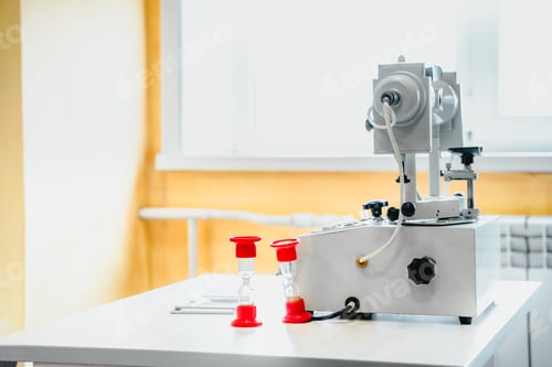 Preview: Synoptophore device in medical children office in hospital. Visual acuity, strabismus improvement.