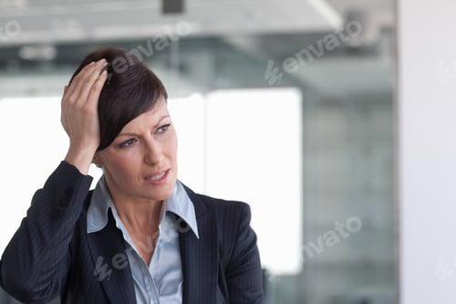 Preview: Stressed businesswoman