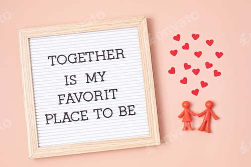 Preview: Letter board with text Together is my favorit place to be