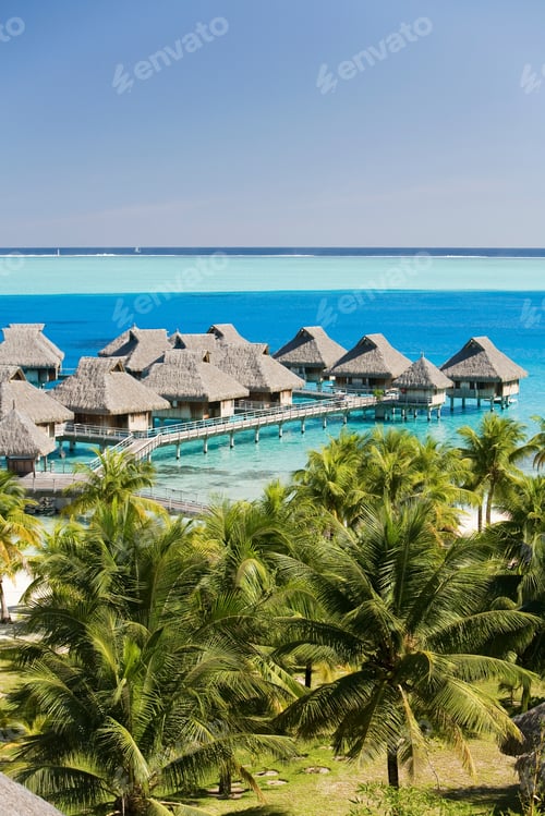 Preview: A tranquil tropical resort with overwater bungalows