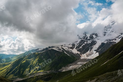 Preview: Scenic View of Rocky Mountains, Georgia, Svanetia